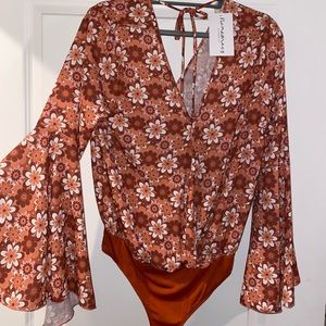 Floral hippy bodysuit